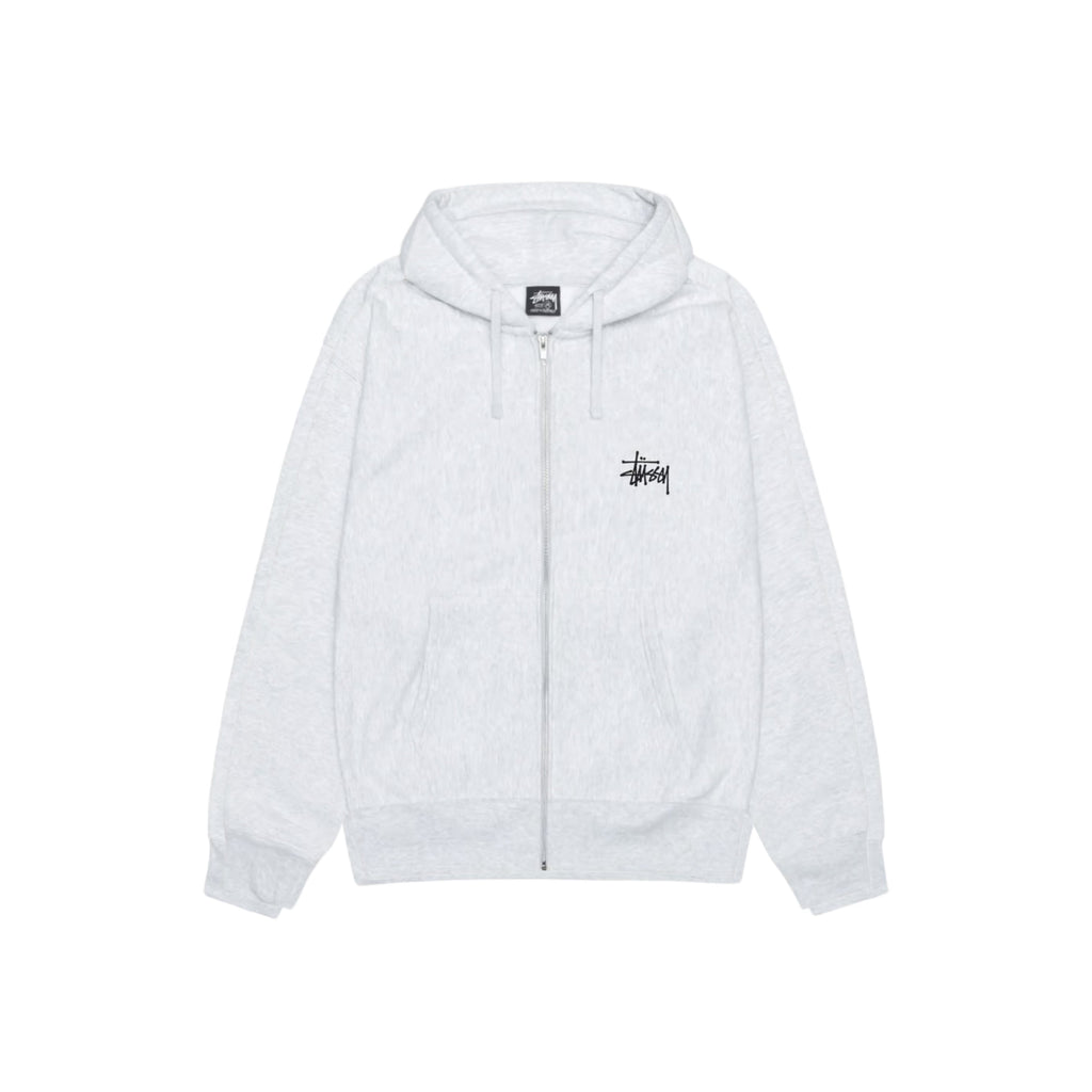 BASIC STÜSSY ZIP HOODIE - זקט סטוסי לבן - SNOWKICK’S