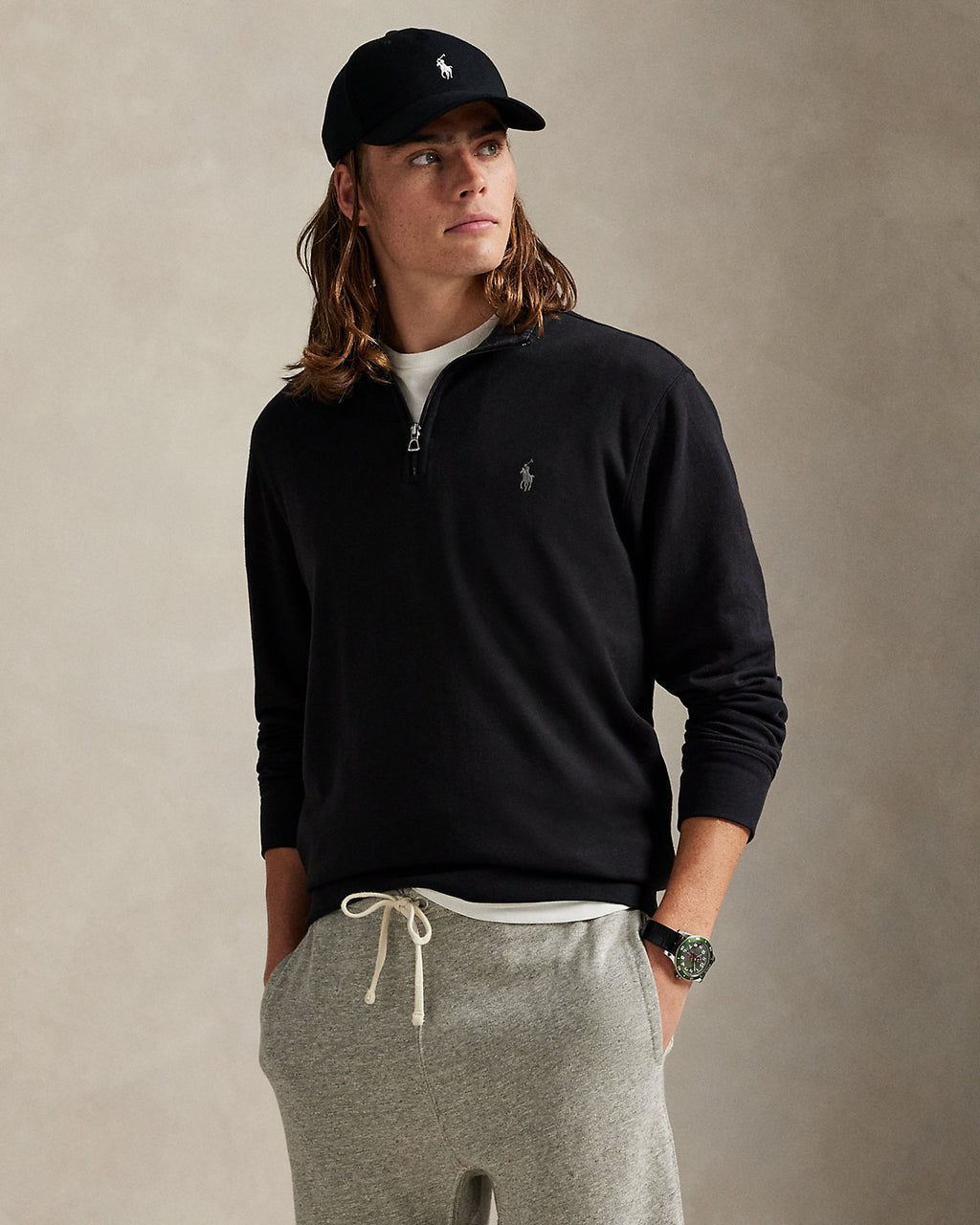 Ralph Lauren Quarter Zipped Sweatshirt - סווטצירט ראלף לורן שחור