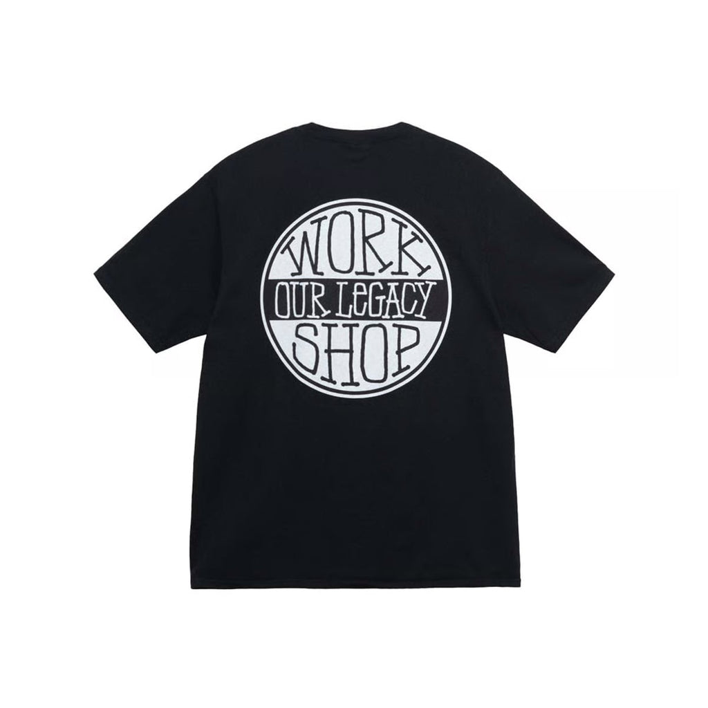Stussy Our Legacy Dot Pigment Dyed Tee - חולצת סטוסי שחורה - SNOWKICK’S