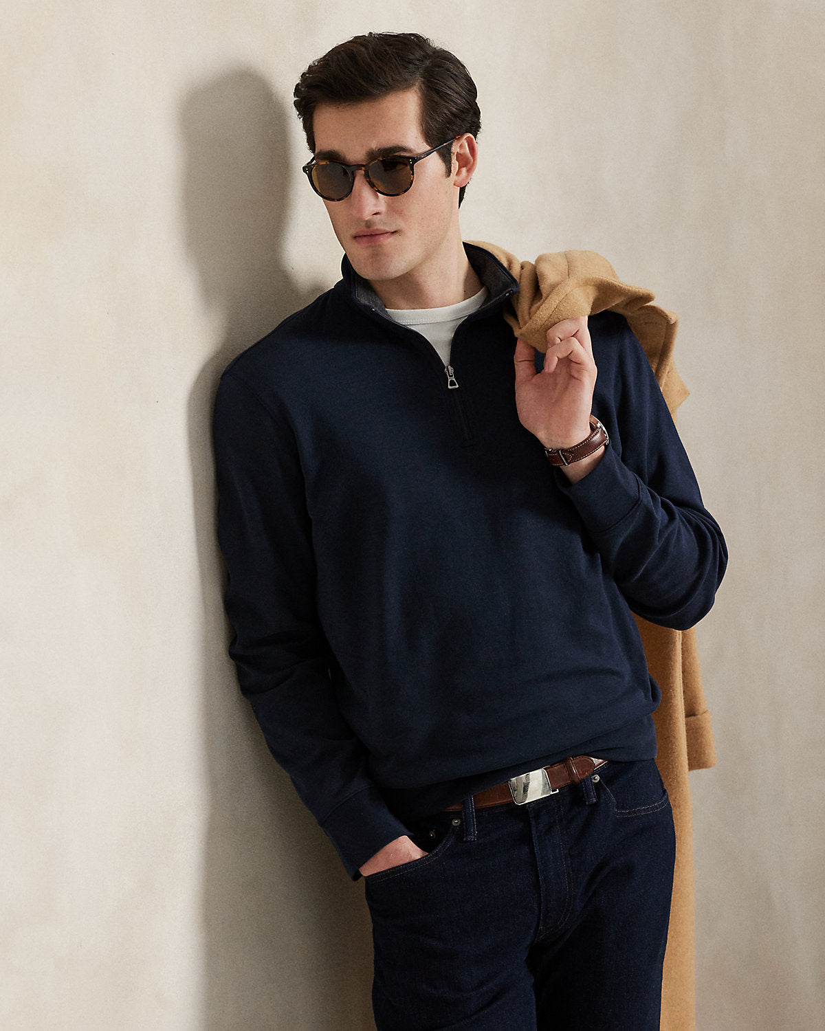 Ralph Lauren Quarter Zipped Sweatshirt - סווטצירט ראלף לורן כחול נייבי