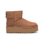 UGG CLASSIC MINI PLATFORM BOOT CHESTNUT | מגפי אגג