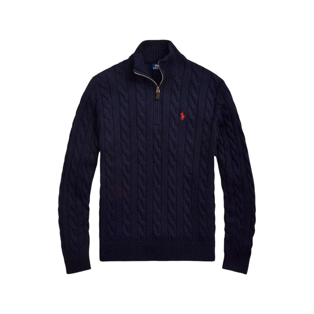 Ralph Lauren Quarter Zipped Cardigan | סריג ראלף לורן כחול נייבי