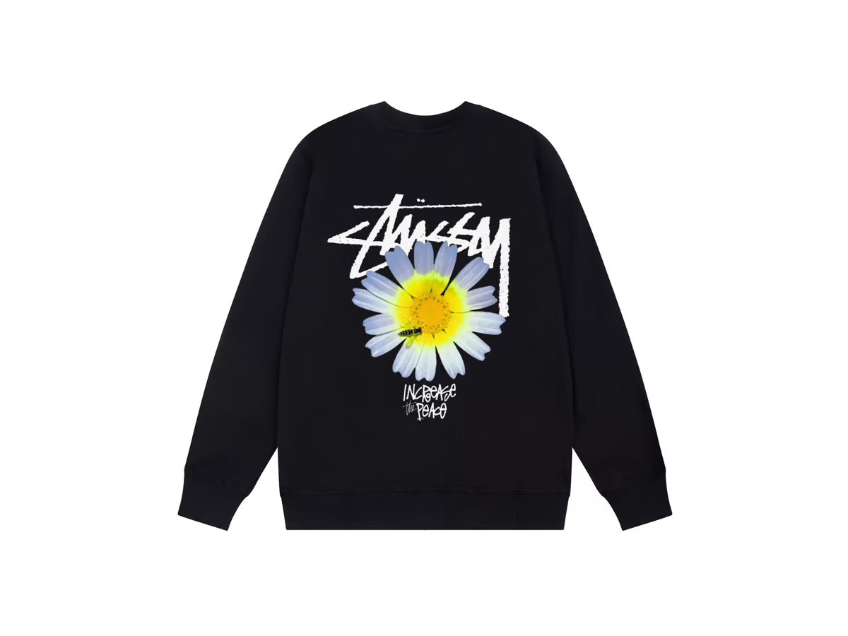 Stussy ITP Flower Hoodie - פוטר סטוסי שחור - SNOWKICK’S