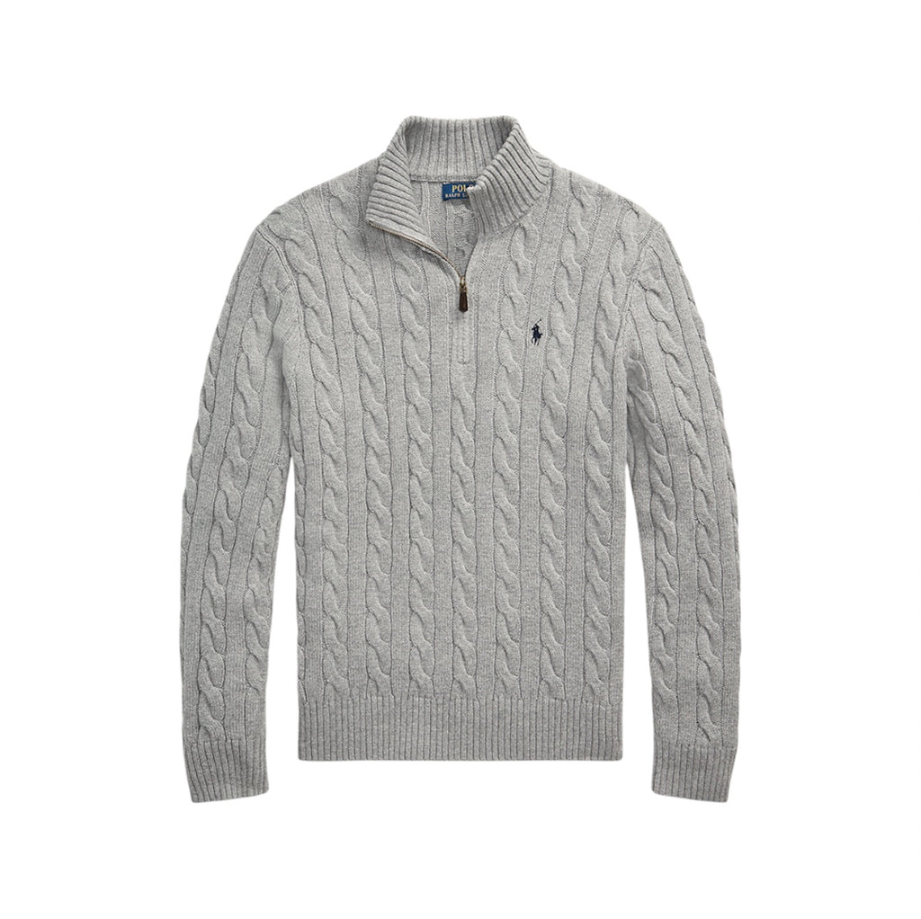 Ralph Lauren Quarter Zipped Cardigan | סריג ראלף לורן אפור