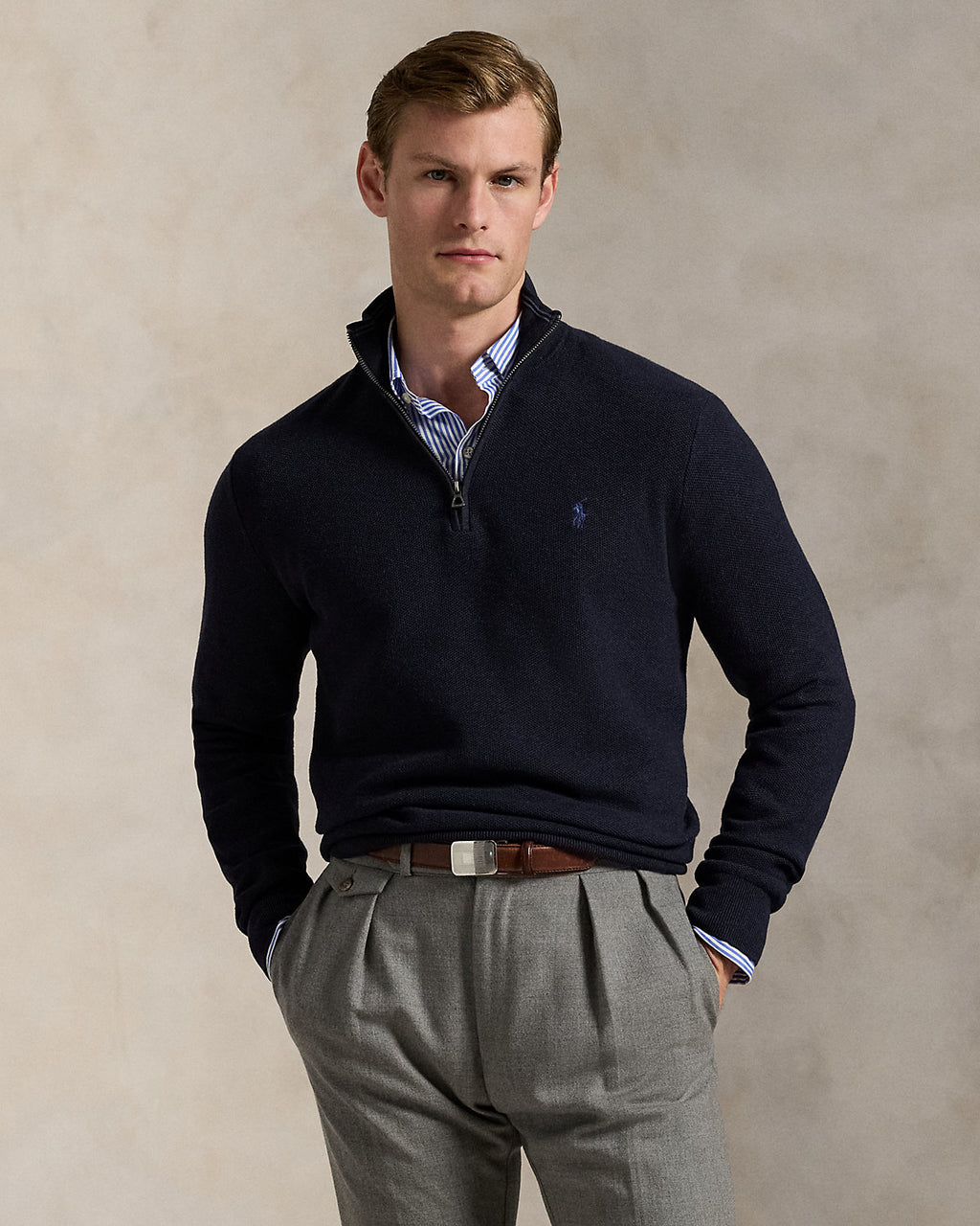 Ralph Lauren Quarter Zipped Sweatshirt - סווטצירט ראלף לורן שחור