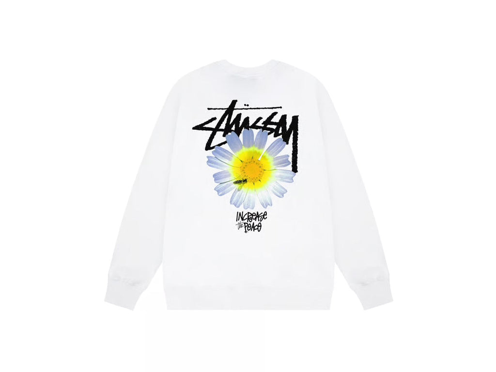Stussy ITP Flower Hoodie - פוטר סטוסי לבן - SNOWKICK’S