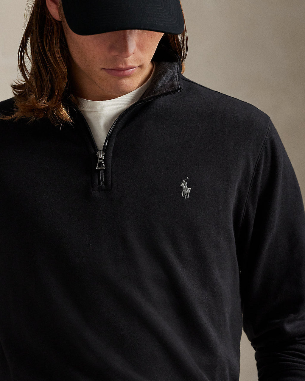 Ralph Lauren Quarter Zipped Sweatshirt - סווטצירט ראלף לורן שחור