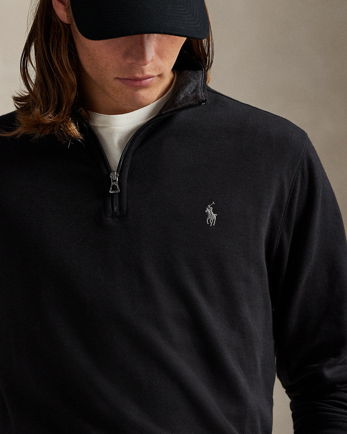 Ralph Lauren Quarter Zipped Sweatshirt - סווטצירט ראלף לורן שחור