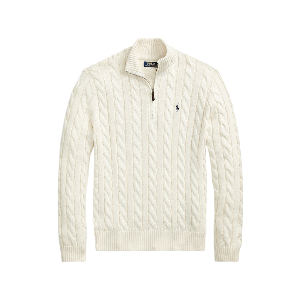 Ralph Lauren Quarter Zipped Cardigan | סריג ראלף לורן שמנת