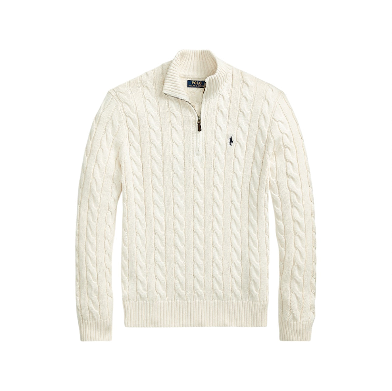 Ralph Lauren Quarter Zipped Cardigan | סריג ראלף לורן שמנת